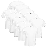 10 Fruit of the loom T Shirts Valueweight T Rundhals S M L XL XXL 3XL 4XL 5XL Übergröße Diverse Farbsets auswählbar (2XL, Weiss)