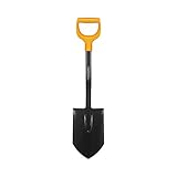 Fiskars Auto-Spaten, Solid, Gewicht: 1,4 kg, Länge: 80 cm, Stahl/Kunststoff, Schwarz/Orange, 1014809