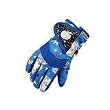 TIMIYUYU Ski Handschuhe Thermohandschuhe Winter Skihandschuh für Kinder Jungen Wasserdicht Skihandschuhe Herbst früher Winter Laufen Winterhandschuhe Junge Mädch für Outdoor Sport fahrrad 3-5 J