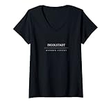 Damen Ingolstadt Koordinaten Geschenk T-Shirt mit V