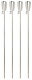Carlo Milano Edelstahl Fackel: Edelstahl-Gartenfackel Amor, rostfrei, 280 ml,110 cm, 4er-Set (Ölfackeln Edelstahl)