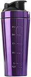 BDRSLX Protein-Shake- Flasche Molke-Protein-Pulversport-Shaker- Flasche für Wasser- Flaschen Gymnap- Ernährung Mixer Becher Edelstahl (Color : Purple, Size : 1)