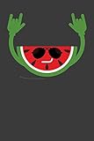 Wassermelone mit Sonnenbrille: Liniertes DinA 5 Notizbuch für Früchte-Fans Frucht- und Obst liebende und Gemüse Fans N