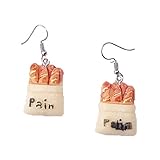 FURU 1 Paar Nette Mini Tomaten Burger Ohrringe, Minimalismus Cartoon Design Weibliche Ohrbügel Dang