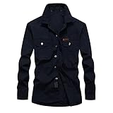 Herren Tarnung Hemd Frühling Herbst Slim Fit Langarm Armee Hemd Outdoor Wandern Klettern Langarmshirts Taktisches Hemd Männer Cargo Shirts Herrenhemde Langarmhemden Arbeitshemd mit B