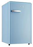 Retro Kühlschrank mit Gefrierfach Hellblau KS 95RT LB A+ 90 Liter Nostalgie Desig
