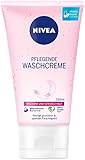 NIVEA Pflegende Waschcreme mit Mandelöl (150 ml), gründliche Gesichtsreinigung für trockene und sensible Haut, besonders milde und gründliche Reinigung