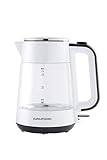 Grundig WK 5860 Wasserkocher, Glas, 2400W, 1,7 l, 2400, Weiß/Schw