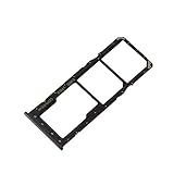 jbTec Dual SIM-Tray/SD-Card Karten-Halter passend für Samsung Galaxy A51 / A71 - Slot Schlitten Kartenhalter Karte Rahmen Simkarten Holder Fach, Farbe:Schw