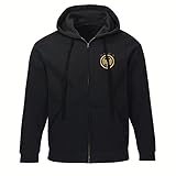 VIMAVERTRIEB Kapuzen Sweatshirt Jacke Deutschland Adler Gold metallic Retro Trikot schwarz - Shirt Pullover Hoodie Fanartikel Trikot Fußball EM WM Germany, Größe:2XL