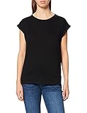 Urban Classics Damen Ladies Organic Extended Shoulder Tee T-Shirt, Schwarz (Black 00007), Large (Herstellergröße: L)
