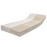 Ravensberger Matratze Latexmatratze Komfort (Natur-Latexmatratze mit 85% Naturlatex) Härtegrad H 2 (RG 75) 80 x 200 cm mit Naturfaser Bezug Klassik, Made IN Germany
