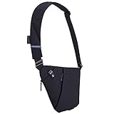 LroHan Sling Bag Outdoor Crossbody Schulterrucksack Brusttasche Reisetasche Daypack für Männer und Frauen Einheitsgröße Schw