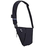 LroHan Sling Bag Outdoor Crossbody Schulterrucksack Brusttasche Reisetasche Daypack für Männer und Frauen Einheitsgröße Schw