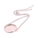 YSJJEFB Außenwandleuchte 2 stücke Edelstahl Rose Gold Cabochon Armband Einstellung Blanks 20mm Dia Cameo Basis Trays DIY Kette Halskette Einfassungen lamp (Farbe : Chain Bracelet, Größe : 20mm)