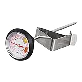 YANYAN Ring Store Edelstahl-Küchenthermometer-Kaffee-Milchschaum-Thermometer mit festem Clip