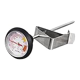 YANYAN Ring Store Edelstahl-Küchenthermometer-Kaffee-Milchschaum-Thermometer mit festem Clip