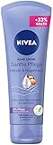 NIVEA Sanfte Pflege Hand Creme (100 ml), reichhaltige Hautcreme mit Macadamia-Öl und Lotus Blüte, intensive Handpflege für geschmeidige Hände und Nag