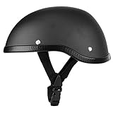 Abaodam Vintage Reithelm Schutzhülle Kopfschutzkappe Motorradschutzhelm (Schwarz)