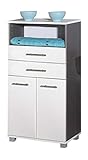 Schildmeyer Rocki 118032 Highboard, 60 x 110,5 x 32,5 cm, weiß / esche grau Dek