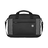 Wenger Underground Aktentasche, Laptoptasche zum Umhängen, Notebook bis 16 Zoll, Tablet bis 10 Zoll, 9 l, Damen Herren, Büro Business Uni Schule, Schw