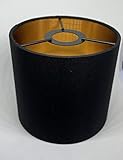 KHL Lampenschirm Stoffschirm E14 schwarz / gold Ersatzteil 11cm KH303379