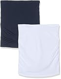Bellinella Damen Umstands Bauchband für Schwangere 2er Pack, Mehrfarbig (Dunkelblau and Weiß Dunkelblau and Weiß), Small (Herstellergröße: S/M)
