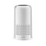 Homedics TotalClean 4-in-1 Tower Luftreiniger, 360-Grad HEPA-Filterung für Allergene, Staub und Hautschuppen mit Ionisator für Haus, Büro und Desktop, Nachtlicht und ätherische Öl Aromatherap