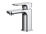 AQUA-BAGNO E1 Waschtischarmatur Einhebelmischer Wasserhahn Mischbatterie chrom ohne Ablaufg