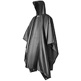 FLOWTRIC Hiker Regenponcho, 3-in-1 Multifunktionales Regencape Zum Camping Wandern Winddichter, Reflektierender Regenmantel als Fahrradponcho und Outdoor Bekleidung für Festival, Angeln und W