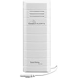 Mobile Alerts MA 10101 Temperatursender, Zusatzsender, perfekt zur Überwachung der Temperatur von Aquarium oder Gartenteich, Datenübertragung auf Ihr Smartphone, Alarmierung vi Push-Mitteilung, weiß