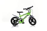 Dino Bikes Jungen Kinderfahrrad Fahrrad, Grün, 12 I