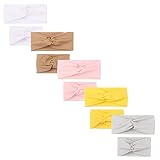Baby Mutter und Haar 5PCS Hairbands Solid Stripe Band Family Kopfband Kopftuch Baby Care (B, One Size)