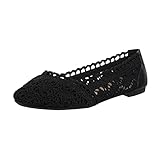 Elara Damen Ballerinas Bequem Slip-On Spitze Chunkyrayan 1128-1 Black-39