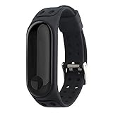 endubro Ersatzarmband für Fitness Tracker Xiaomi Mi Band 3 & Mi Band 4 (Schwarz)