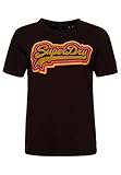 Superdry Damen VL Rainbow Tee T-Shirt, Rich Deep Burgundy, S