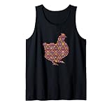 Abstrakte Hühnerkunst Crazy Chicken Lady Tank Top