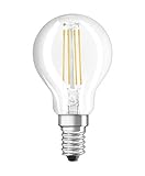 OSRAM Dimmbare Filament LED Lampe mit E14 Sockel, Warmweiss (2700K), Tropfenform, 6.5W, Ersatz für 60W-Glühbirne, klar, LED Retrofit CLASSIC P DIM