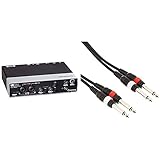 Steinberg UR242 EU USB-Audio-Interface (192 kHz, D-PRE) inkl. MIDI I/O, 45491 & Adam Hall 3 Star Series 3m 2x 6.3mm Jack Mono to 2x 6.3mm Jack Mono Audio Kab