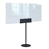 Rulopak Glastrennwand Plexiglas mit Standfuß Metall, Trenner, Trennwand, Spuckschutz, Glas (B 150 x H 140 cm)
