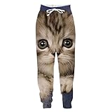 Männer Frauen 3D gedruckt Anime Tier Casual Lange Hosen Sport Sweatpants Hosen, 10, 34-37