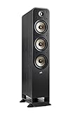 Polk Audio Signature Elite ES60 hochauflösender HiFi Standlautsprecher fürs Heimkino, Hi-Res zertifiziert, kompatibel mit Dolby Atmos und DTS:X (Stück), Schw