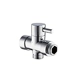 Das elektromagnetische Ventil Aus Messing verchromt 1/2 „7/8“ T-Adapter 3-Wege-Ventil for Badezimmer-Duschkopf Umsteller Bad Toilette Bidet Sprayer Duschkopf Industriebedarf ( Tipo di filo : 7 8 )