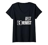 Damen Bester Chemiker Beruf Chemisch Chemie Sprüche T-Shirt mit V