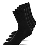 Snocks Herren & Damen Tennissocken (4x Paar) Lange Haltbarkeit Dank Bester Qualität, 02 Schwarz (4x Paar) (Neu), 43 - 46