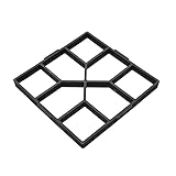 Rotemion D.I.Y. Gehweg Pflasterform Kopfsteinpflaster Pflastermacher Pflasterform 39x39x4cm Kunststoff Pflasterschablone, Schw
