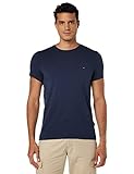 Tommy Hilfiger Herren Core Stretch Slim Cneck Tee T Shirt, Blau (Navy Blazer 416), L EU