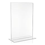 DIN A3 Werbeaufsteller, T-Ständer, T-Aufsteller im Hochformat, Tischaufsteller aus original PLEXIGLAS