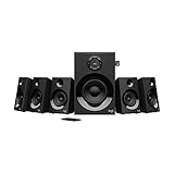 QIXIAOCYB Z607 Wireless Bluetooth 5. 1 Lautsprechersystem EU- Stecker Surround- Sound 160 Watt Peak Power Booming Bass 3. 5mm Audio & RCA. Inputs USB SD- Karte PC/TV/Smartphone/Tablet/Musik