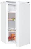 Exquisit Kühlschrank KS116-0-040F weiss | 89 L Nutzinhalt | Glasablagen und Gemüsefach | Eisfach | Beleuchtung | Weiß